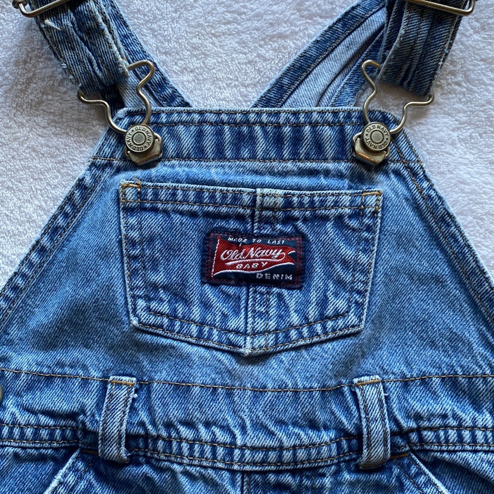 Boys: Vintage Old Navy Jean Overalls- 12-18 mos - Picture 2 of 5
